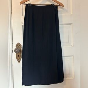 Vintage 90s AGB Byer California Black Midi Wrap Skirt Petite Medium Classic